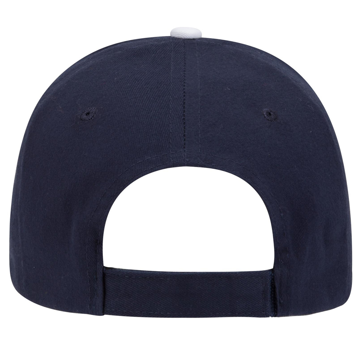 Rear View of 040416 - Nvy/Nvy/Wht OTTO CAP 6 Panel Low Profile Baseball Cap
