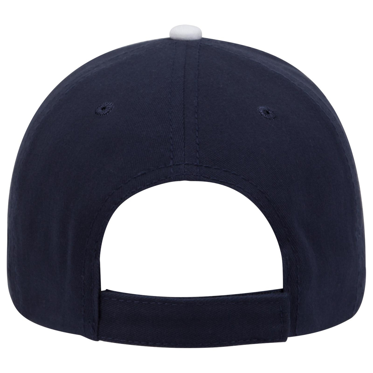 Rear View of 040416 - Nvy/Nvy/Wht OTTO CAP 6 Panel Low Profile Baseball Cap