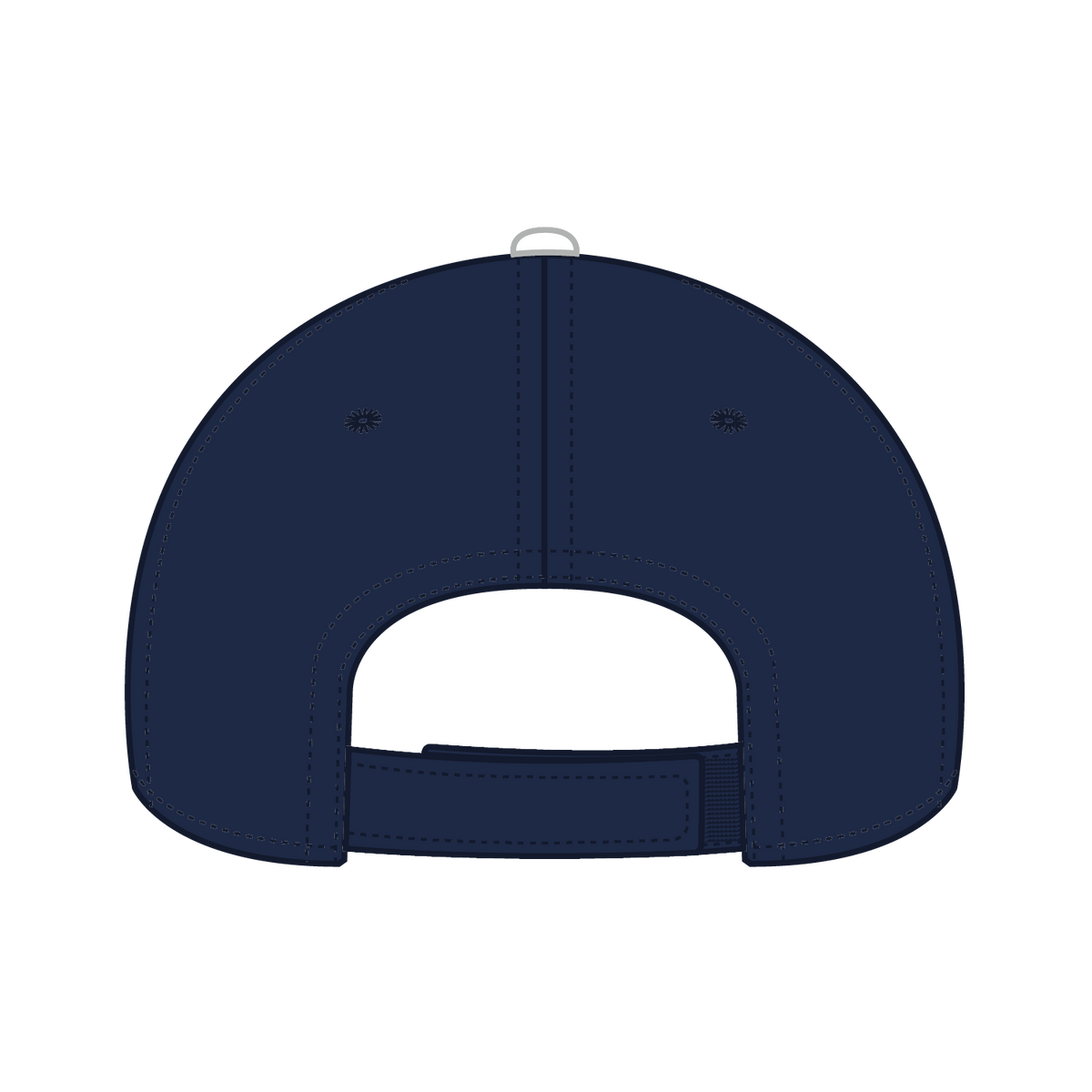 Rear View of 040416 - Nvy/Nvy/Wht OTTO CAP 6 Panel Low Profile Baseball Cap