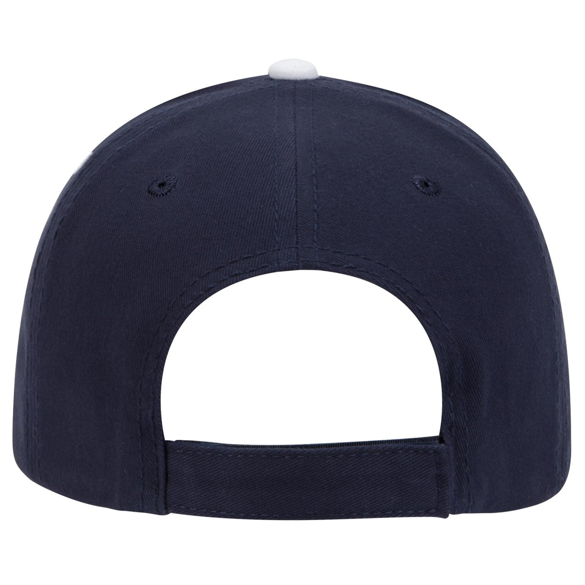 Rear View of 040416 - Nvy/Nvy/Wht OTTO CAP 6 Panel Low Profile Baseball Cap