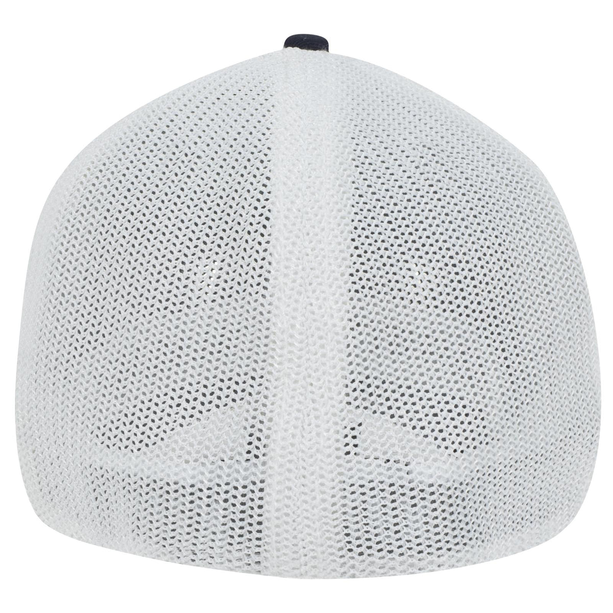 Rear View of 040416 - Nvy/Nvy/Wht OTTO CAP "OTTO FLEX" Fitted 6 Panel Low Profile Mesh Back Trucker Hat