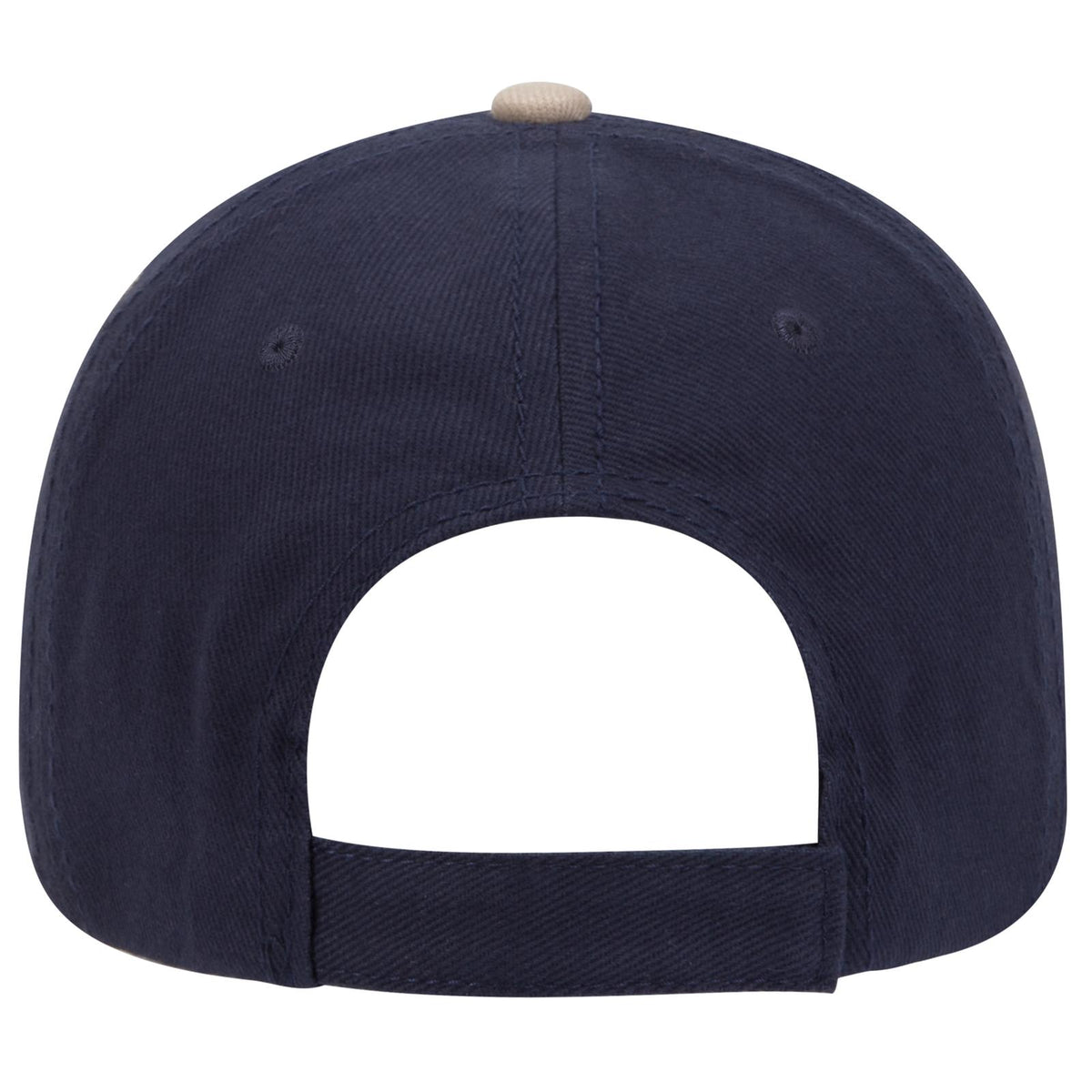 Rear View of 040432 - Nvy/Nvy/Kha OTTO CAP 6 Panel Low Profile Baseball Cap