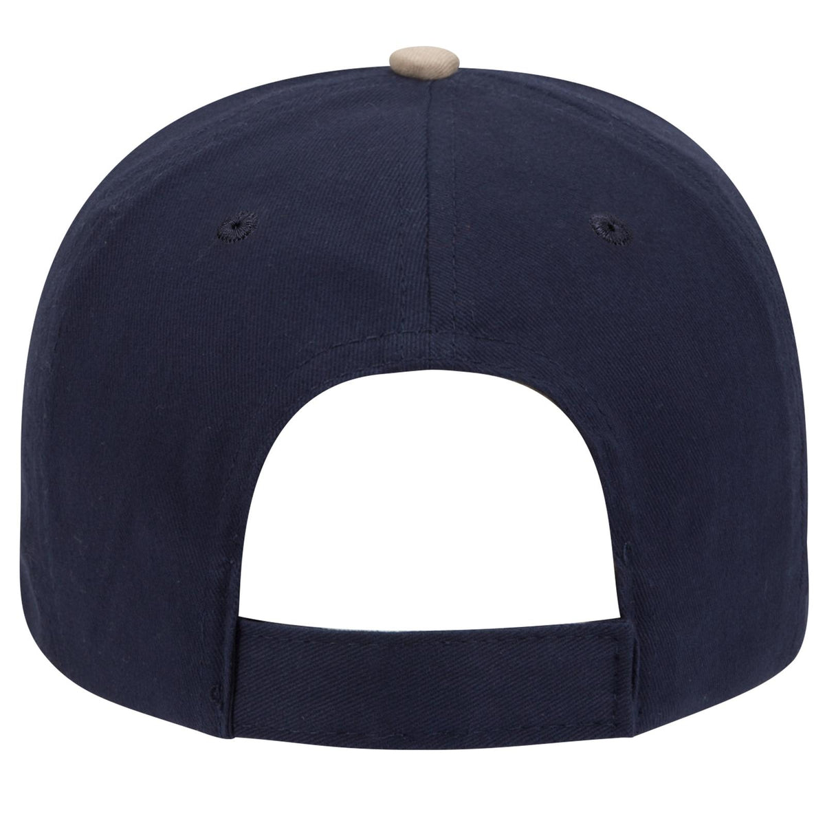 Rear View of 040432 - Nvy/Nvy/Kha OTTO CAP 6 Panel Low Profile Baseball Cap