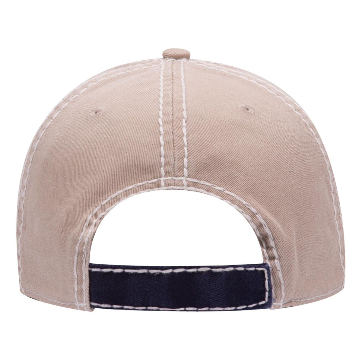 Rear View of 040432 - Nvy/Nvy/Kha OTTO CAP 6 Panel Low Profile Dad Hat