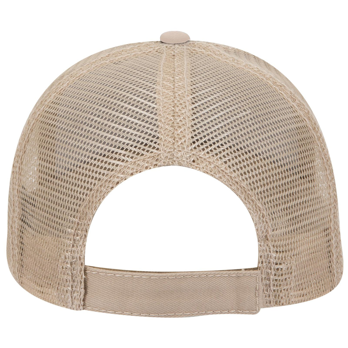 Rear View of 040432 - Nvy/Nvy/Kha OTTO CAP 6 Panel Low Profile Mesh Back Trucker Hat