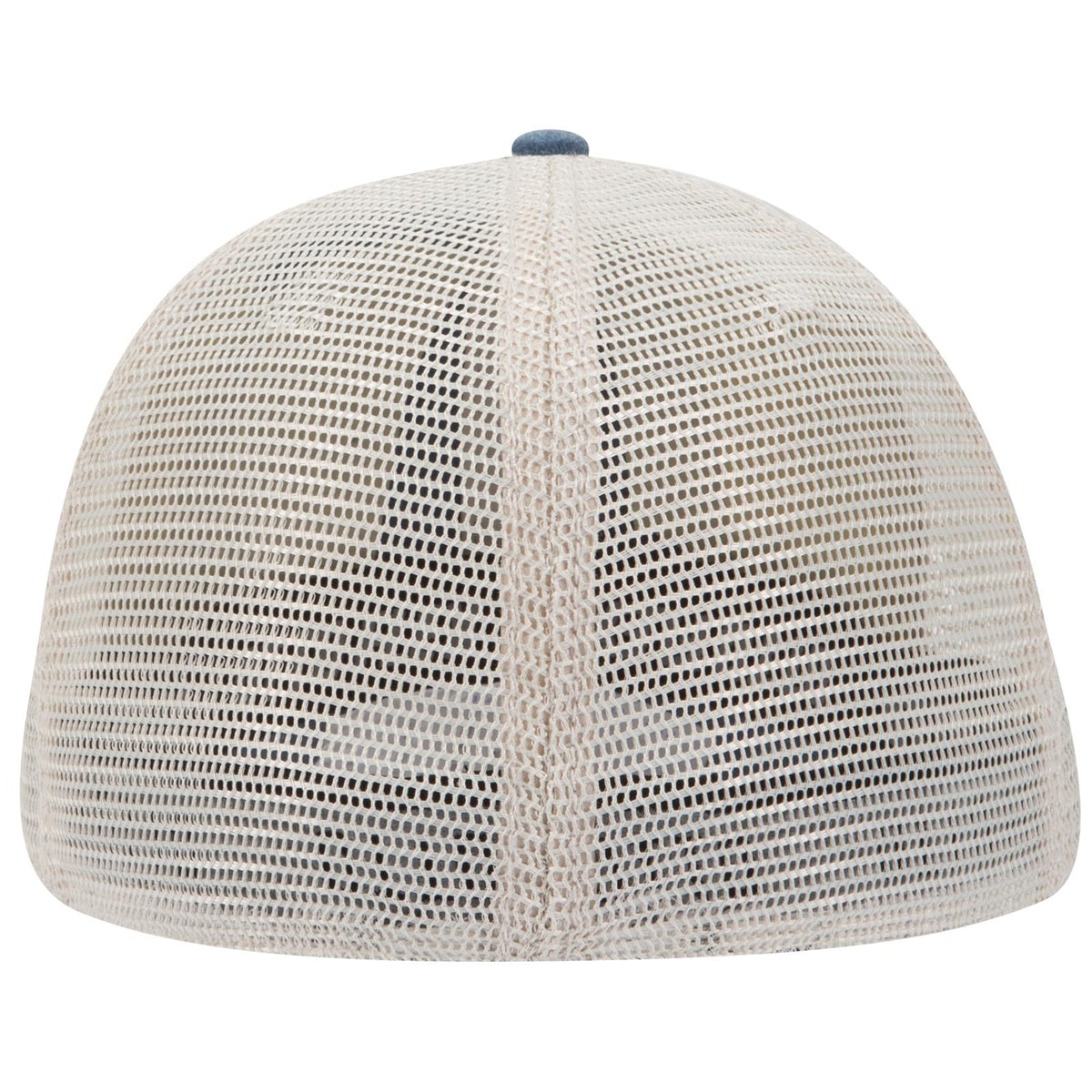 Rear View of 040432 - Nvy/Nvy/Kha OTTO CAP "OTTO FLEX" Fitted 6 Panel Low Profile Mesh Back Trucker Hat