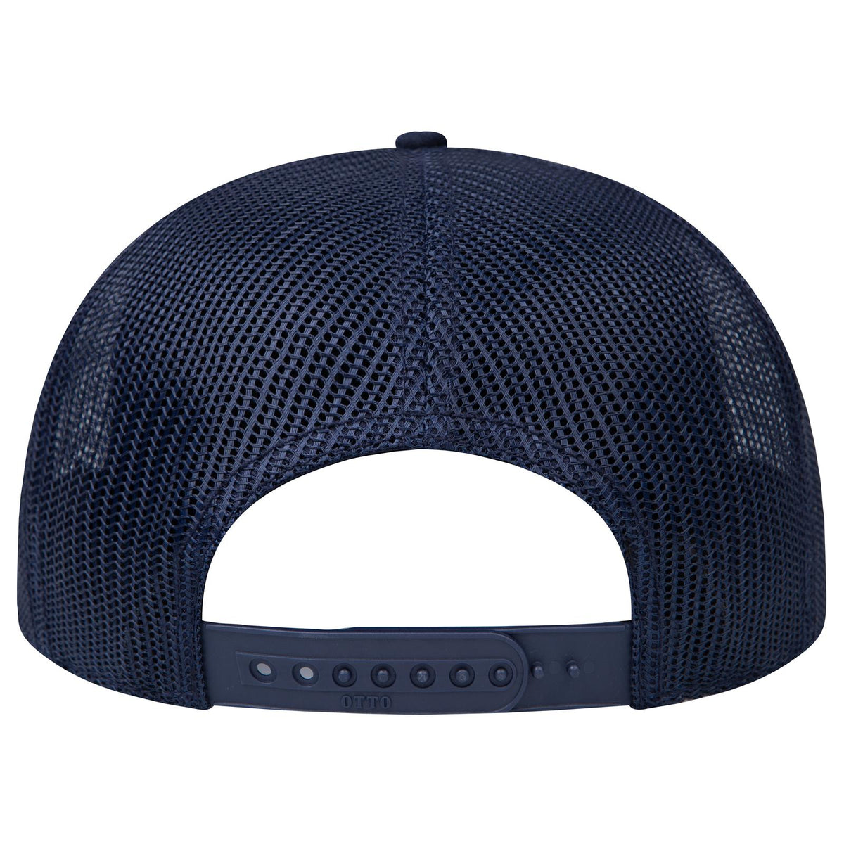 Rear View of 0411204 - Nvy/Cork/Nvy OTTO CAP "OTTO SNAP" 6 Panel Pro Style Mesh Back Trucker Snapback Hat