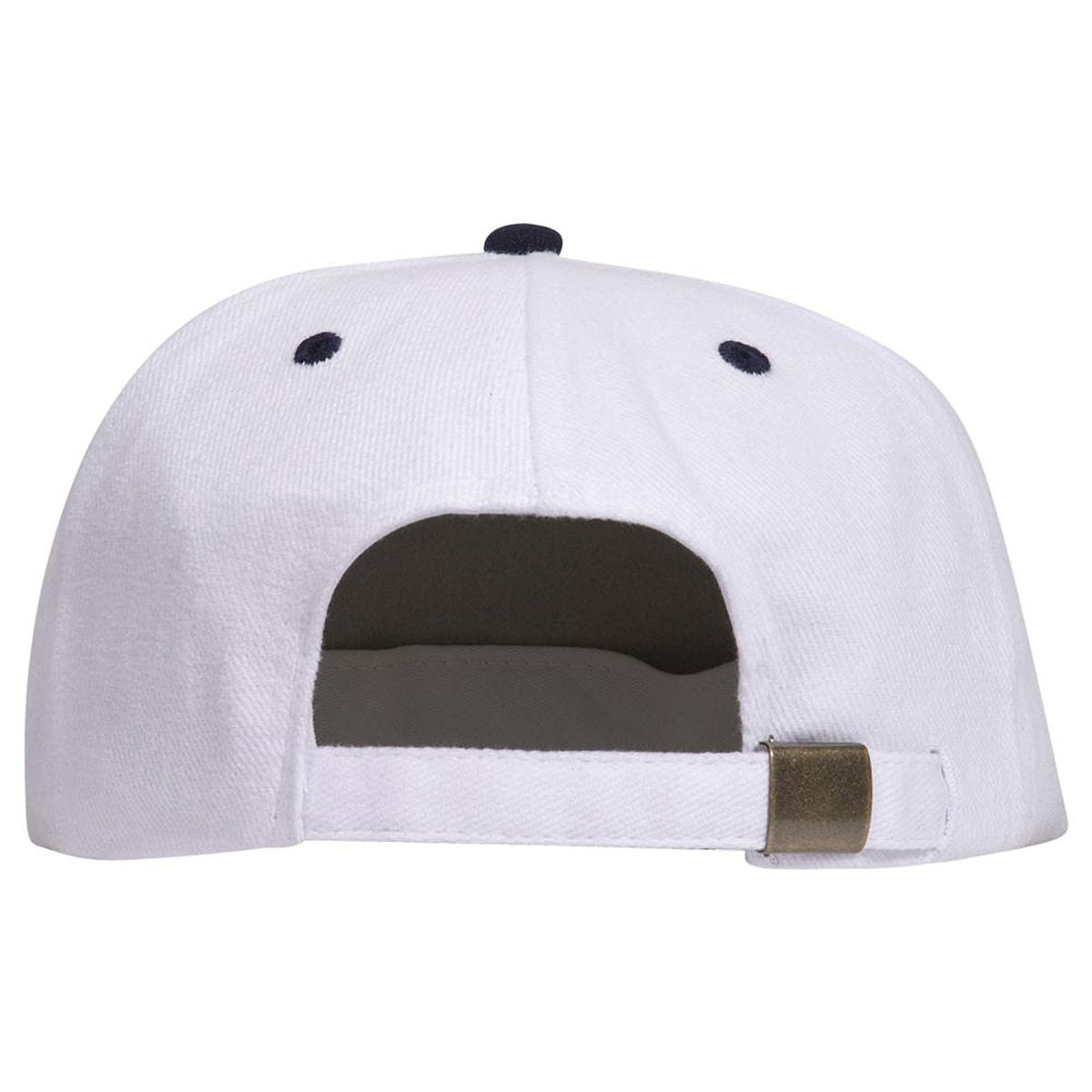 Rear View of 0416 - Nvy/Wht OTTO CAP 6 Panel Mid Profile Baseball Cap