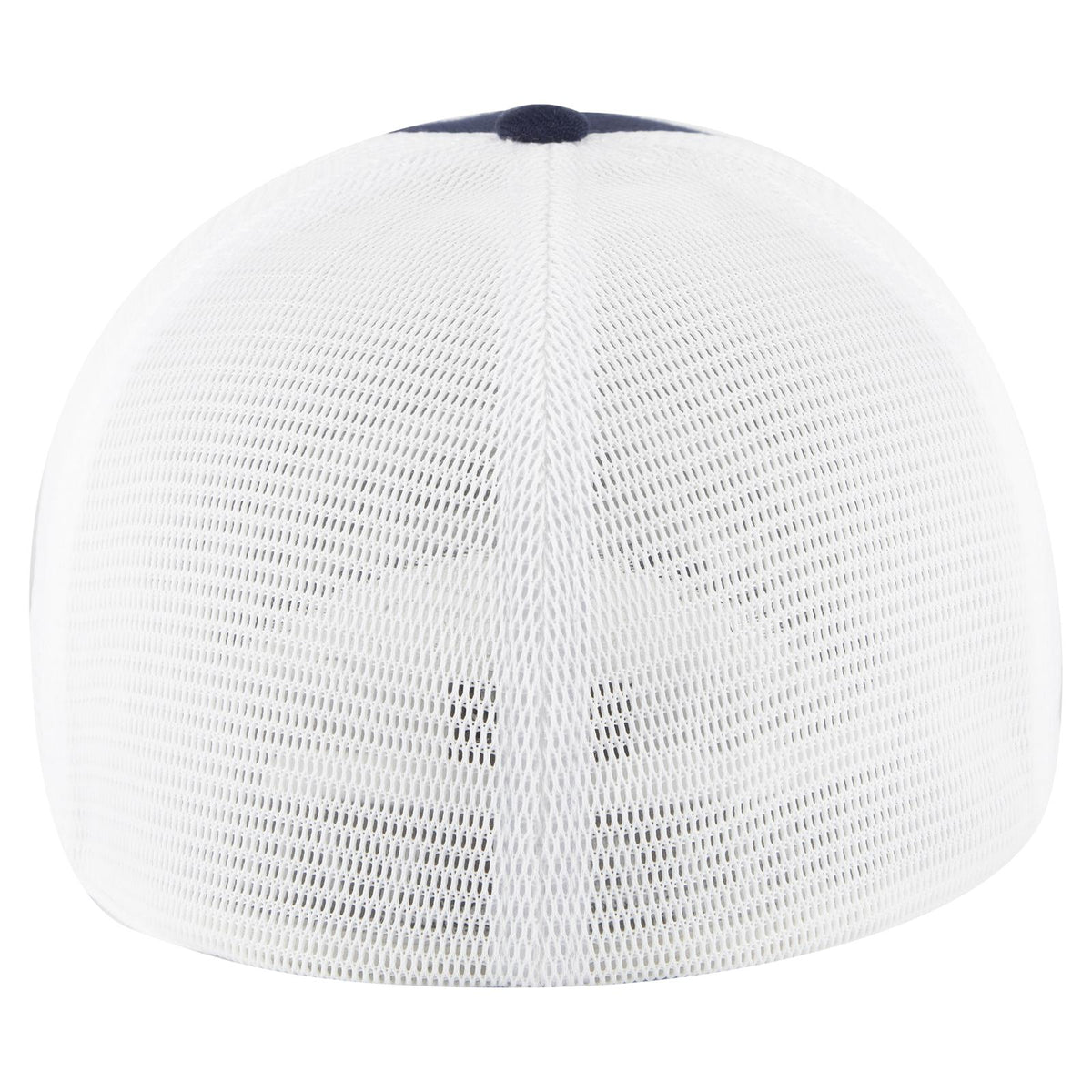 Rear View of 0416 - Nvy/Wht OTTO CAP "OTTO FLEX" Fitted 6 Panel Low Profile Mesh Back Trucker Hat