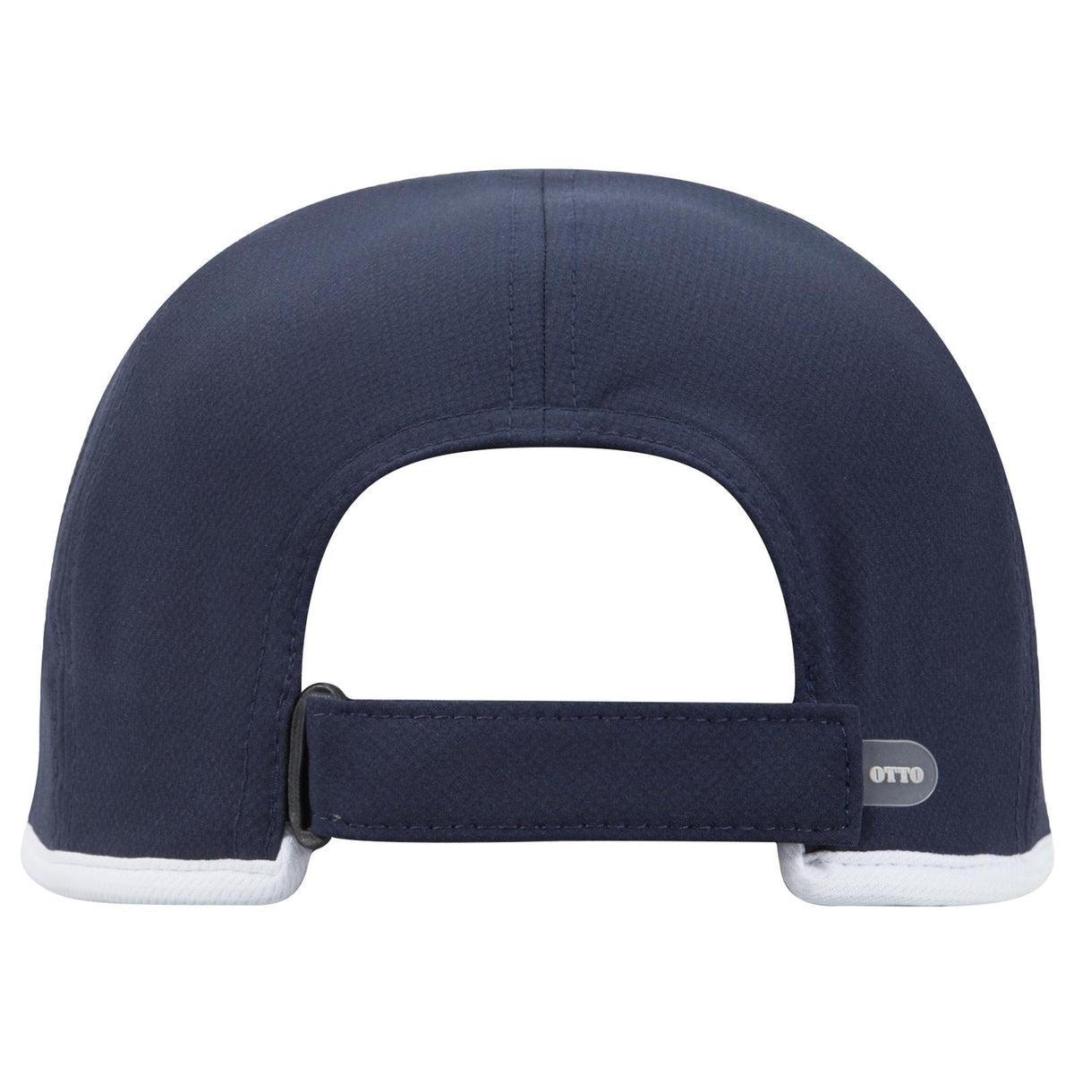 Rear View of 0416 - Nvy/Wht OTTO CAP UPF 50+ 6 Panel Running Hat
