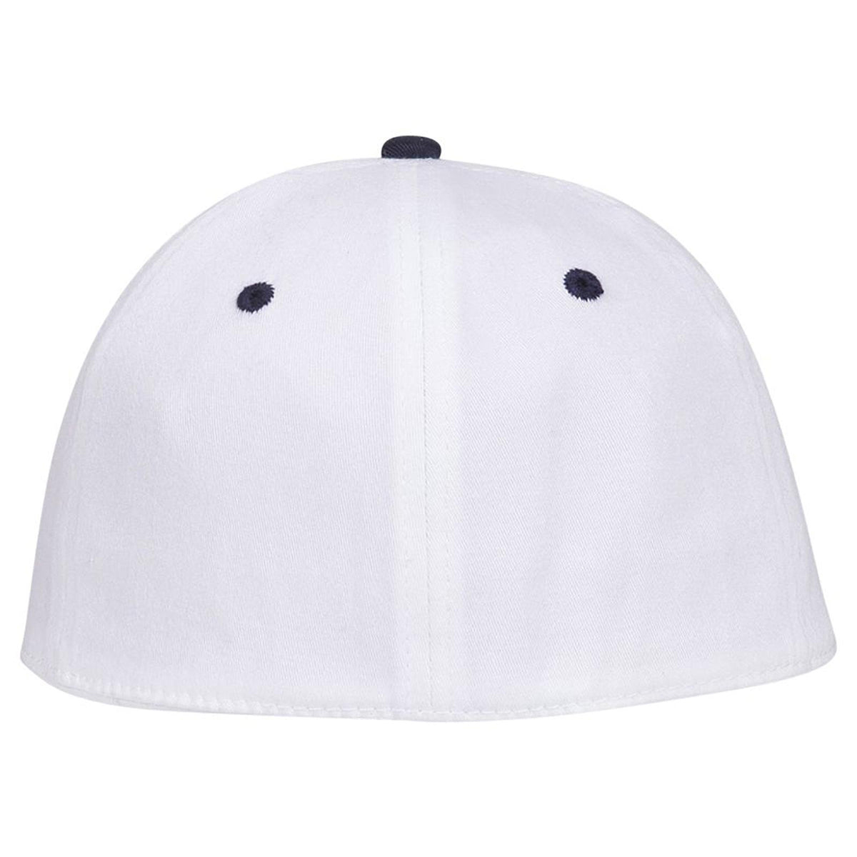 Rear View of 041616 - Nvy/Wht/Wht OTTO CAP "OTTO FLEX" Fitted 6 Panel Low Profile Baseball Cap