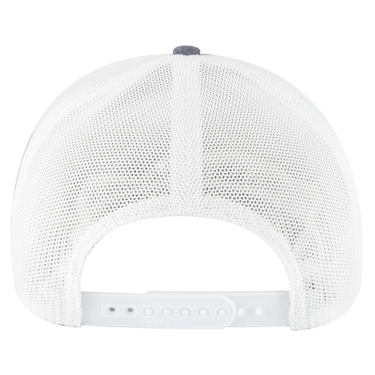 Rear View of 0416C - Nvy/Wht OTTO CAP "OTTO COMFY FIT" 6 Panel Low Profile Mesh Back Trucker Hat