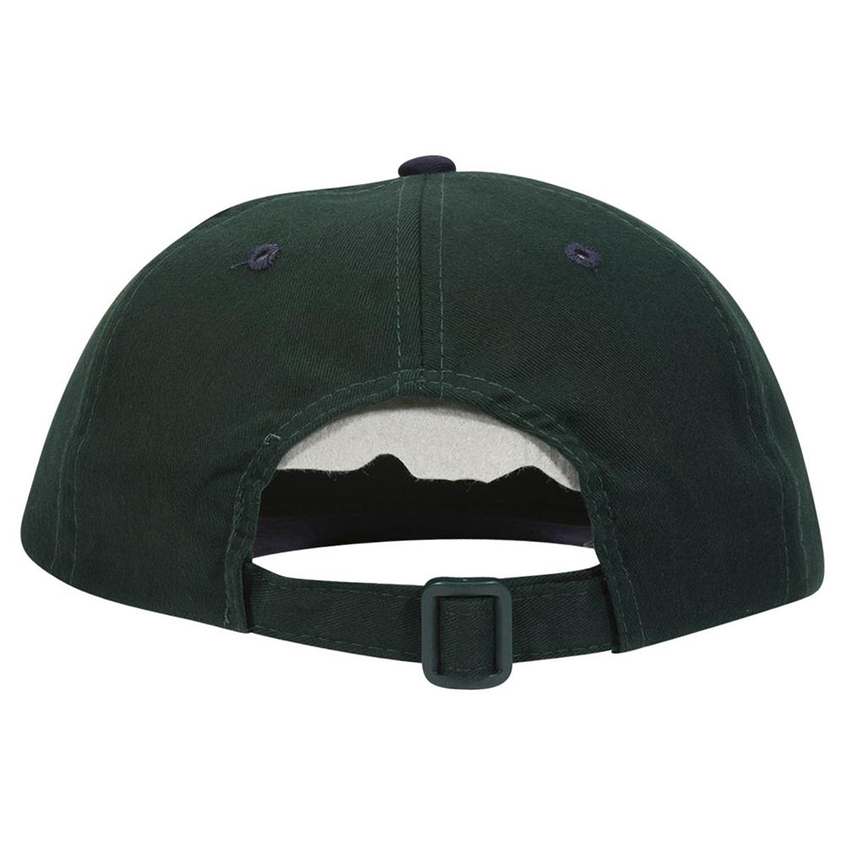 Rear View of 0417 - Nvy/Dk.Grn OTTO CAP 6 Panel Low Profile Baseball Cap