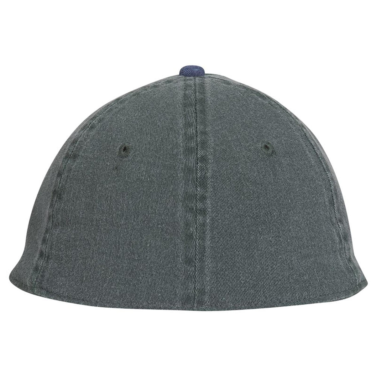 Rear View of 0417 - Nvy/Dk.Grn OTTO CAP "OTTO FLEX" Fitted 6 Panel Low Profile Dad Hat