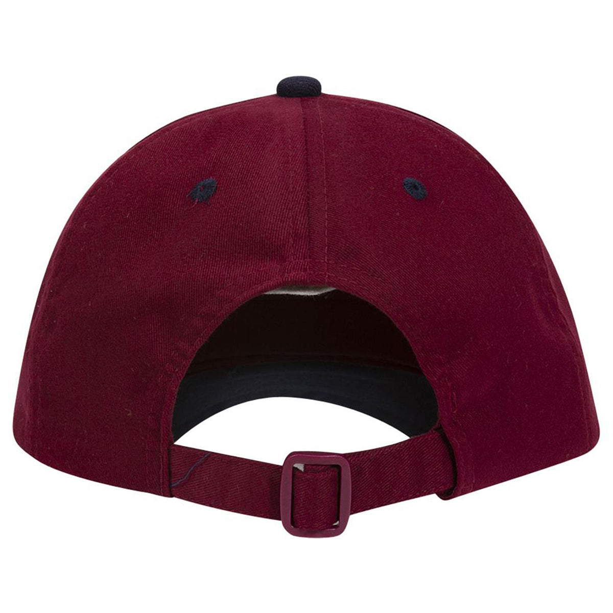 Rear View of 0419 - Nvy/Burg.Marn OTTO CAP 6 Panel Low Profile Baseball Cap