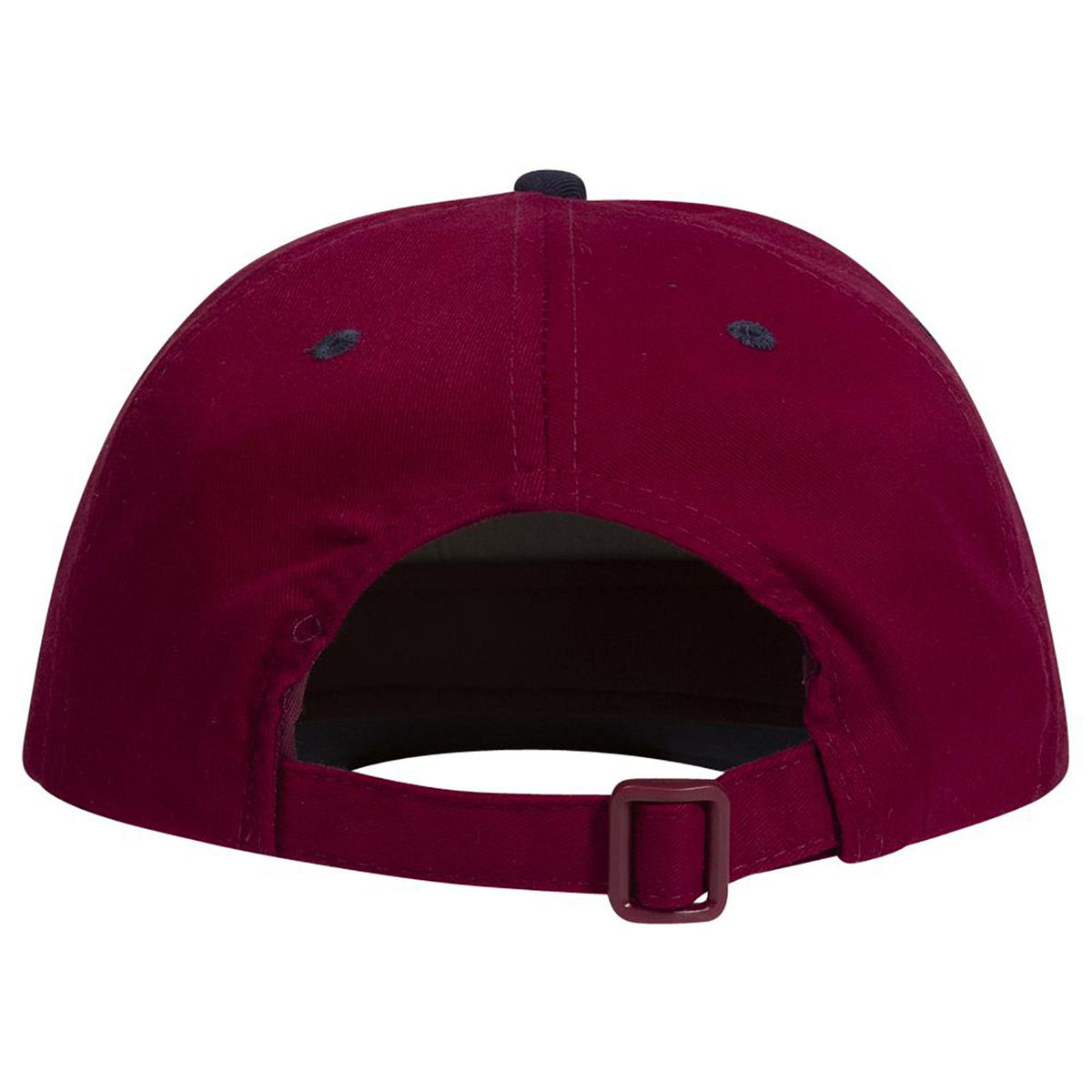 Rear View of 0419 - Nvy/Burg.Marn OTTO CAP 6 Panel Mid Profile Baseball Cap