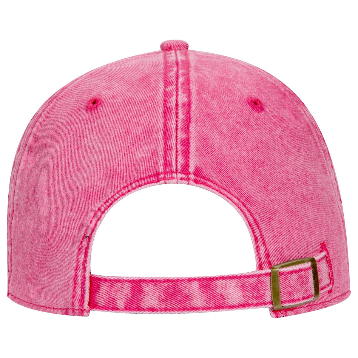 Rear View of 042 - Hot Pink OTTO CAP 6 Panel Low Profile Dad Hat