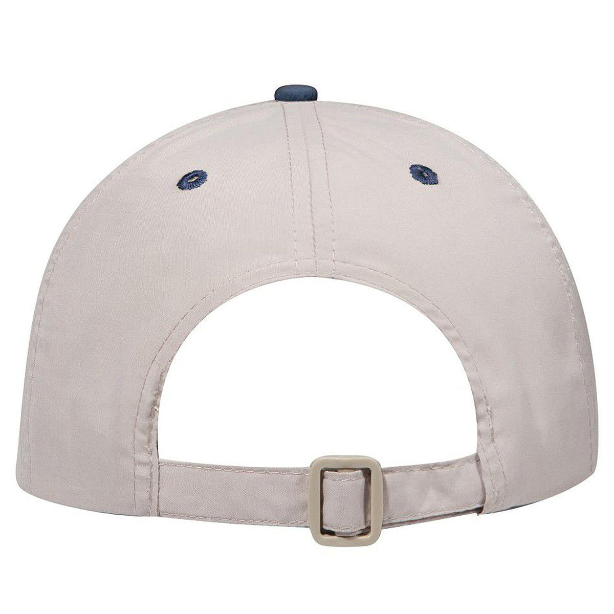 Rear View of 0432 - Nvy/Kha OTTO CAP 6 Panel Low Profile Baseball Cap