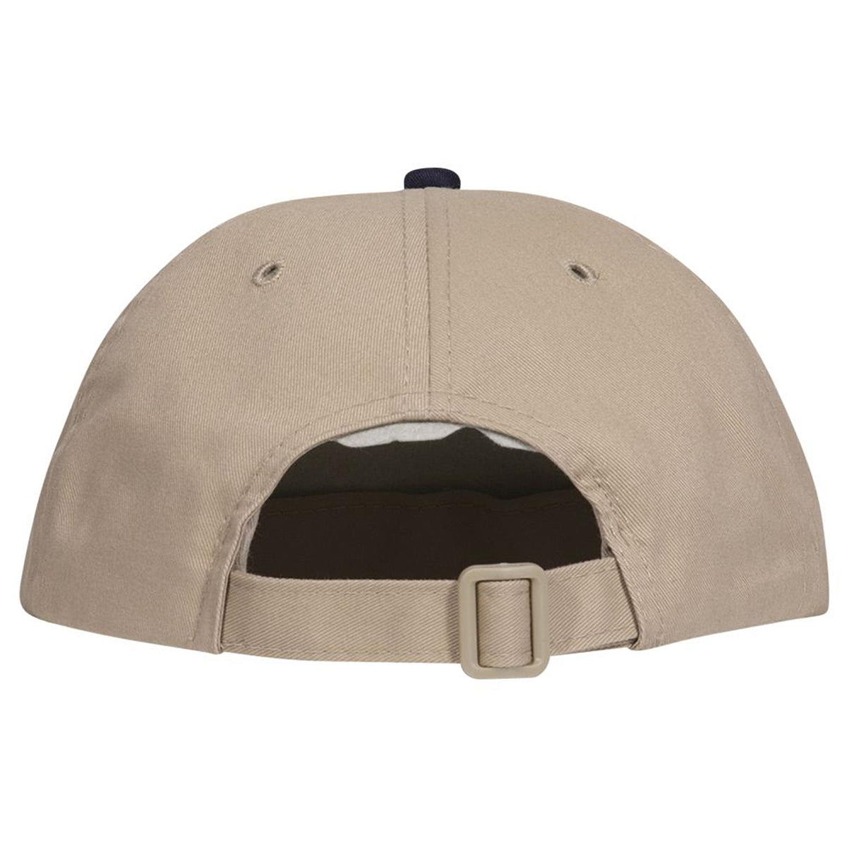 Rear View of 0432 - Nvy/Kha OTTO CAP 6 Panel Low Profile Baseball Cap