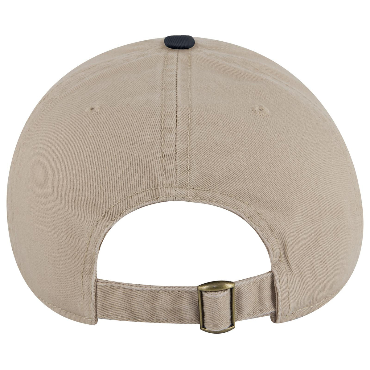 Rear View of 0432 - Nvy/Kha OTTO CAP 6 Panel Low Profile Dad Hat
