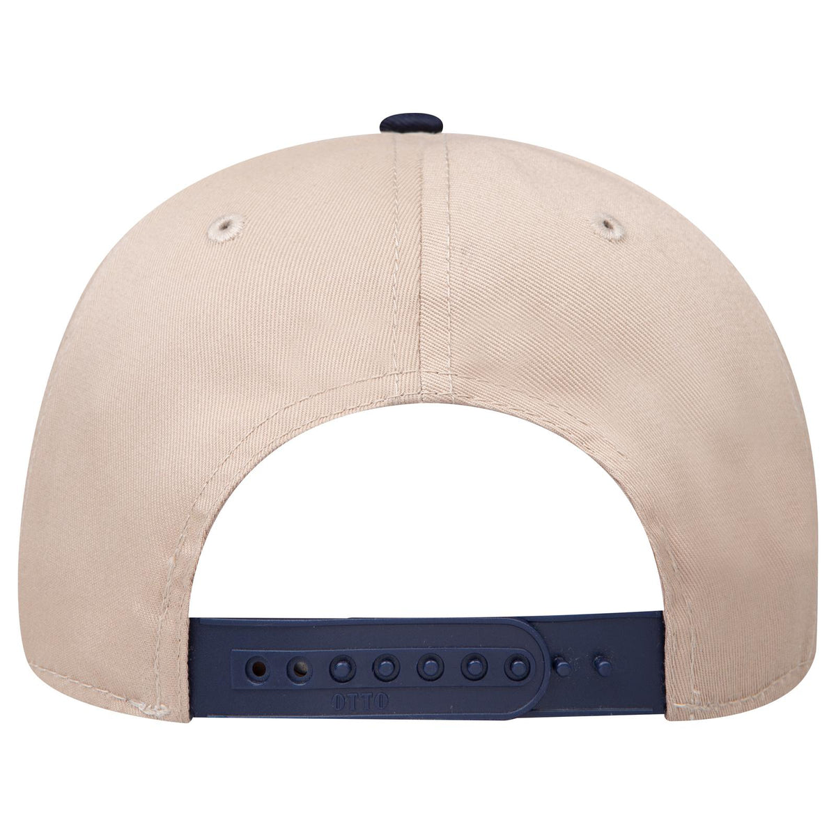 Rear View of 0432 - Nvy/Kha OTTO CAP 6 Panel Mid Profile Baseball Cap