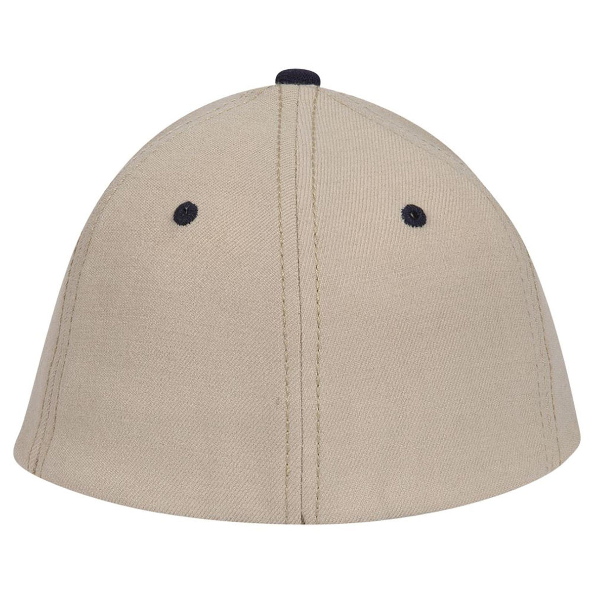 Rear View of 0432 - Nvy/Kha OTTO CAP "OTTO FLEX" Fitted 6 Panel Low Profile Baseball Cap