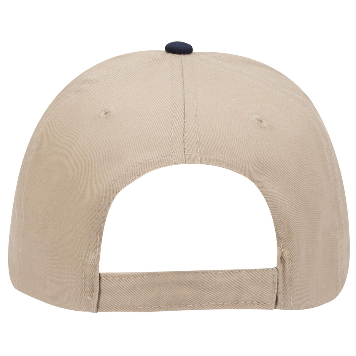 Rear View of 043232 - Nvy/Kha/Kha OTTO CAP 6 Panel Low Profile Baseball Cap