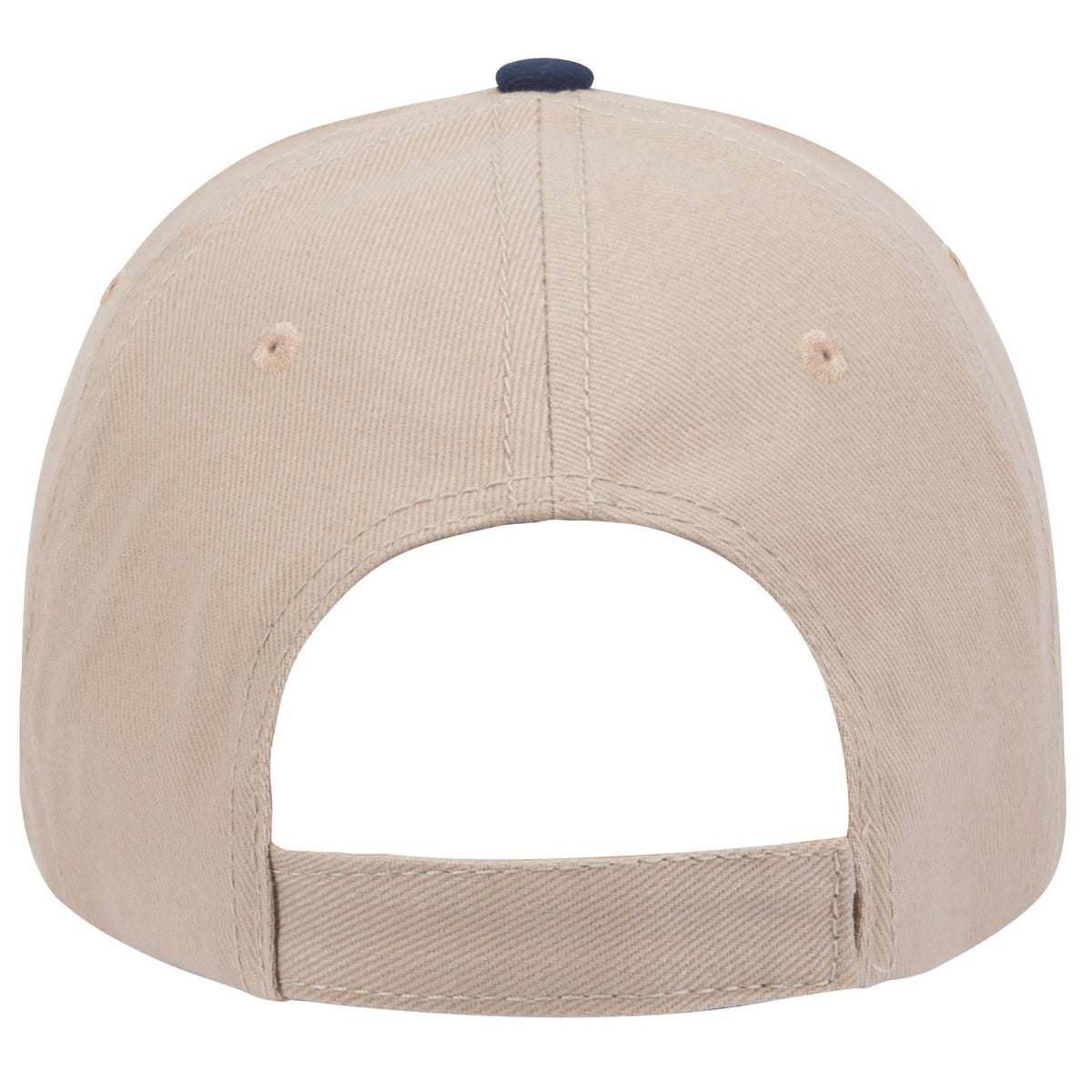 Rear View of 043232 - Nvy/Kha/Kha OTTO CAP 6 Panel Low Profile Baseball Cap