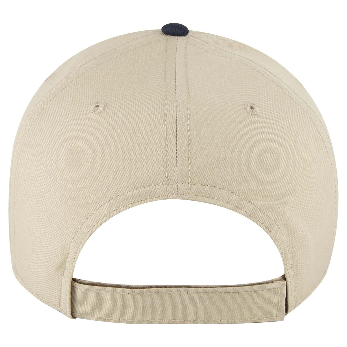 Rear View of 043232B - Nvy/Khk/Khk OTTO CAP 6 Panel Low Profile Baseball Cap