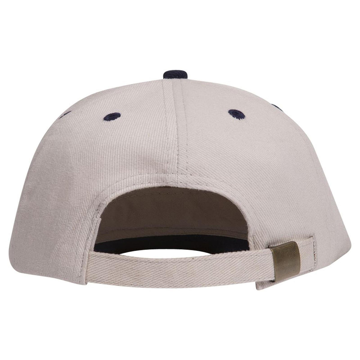 Rear View of 0435 - Nvy/Stn.Gry OTTO CAP 6 Panel Mid Profile Baseball Cap