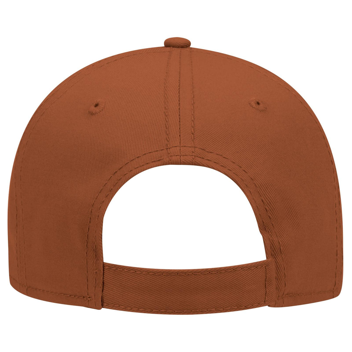 Rear View of 044 - Tx. Orange OTTO CAP 6 Panel Low Profile Baseball Cap