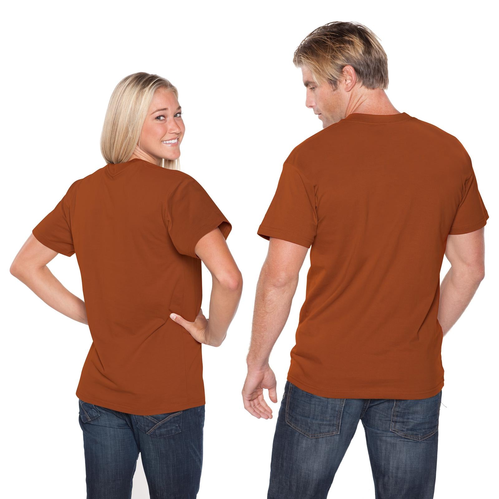 Front View of 044 - Tx. Orange OTTO Unisex Heavyweight Comfy Tee T-Shirt