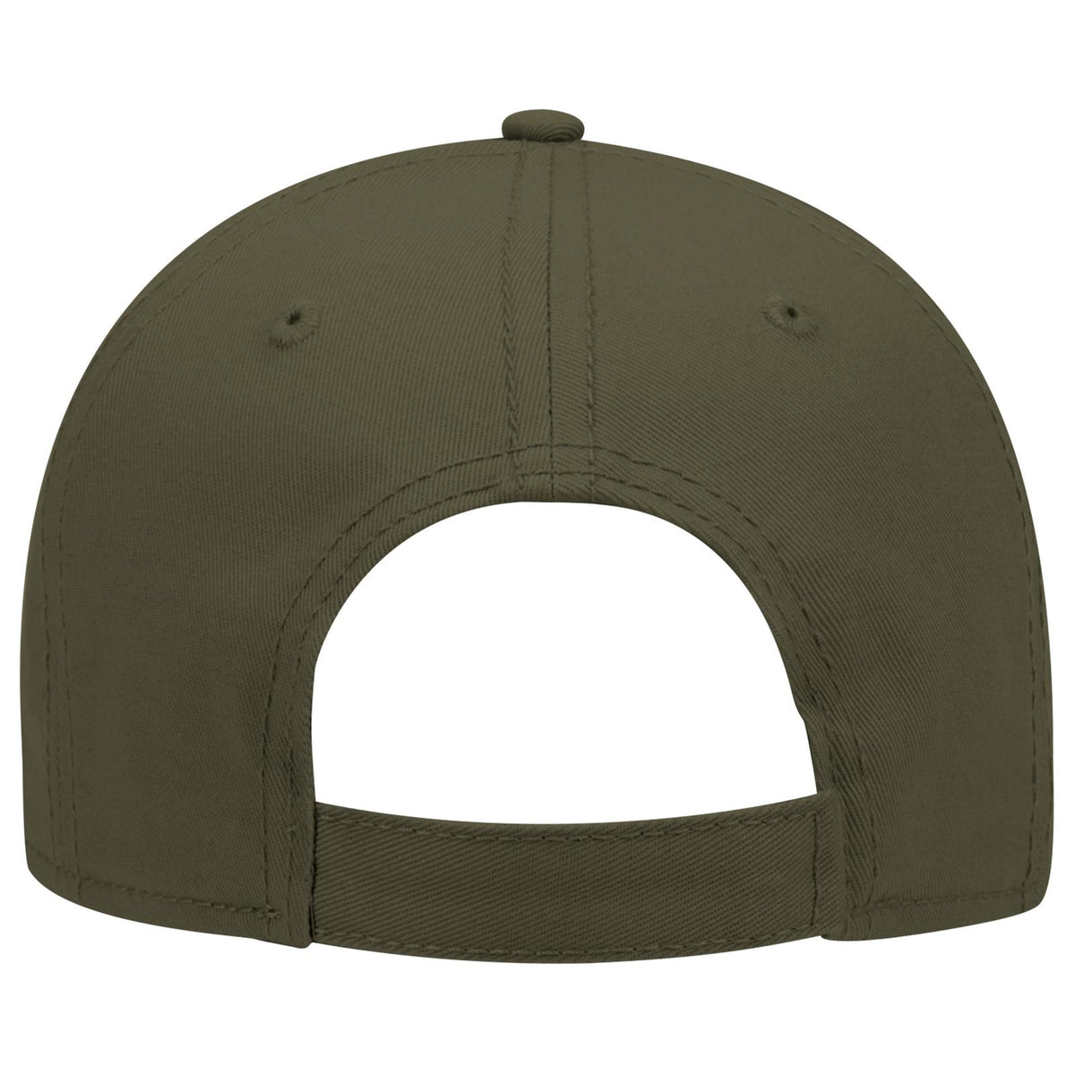Rear View of 046 - Dk. Ol. Green OTTO CAP 6 Panel Low Profile Baseball Cap
