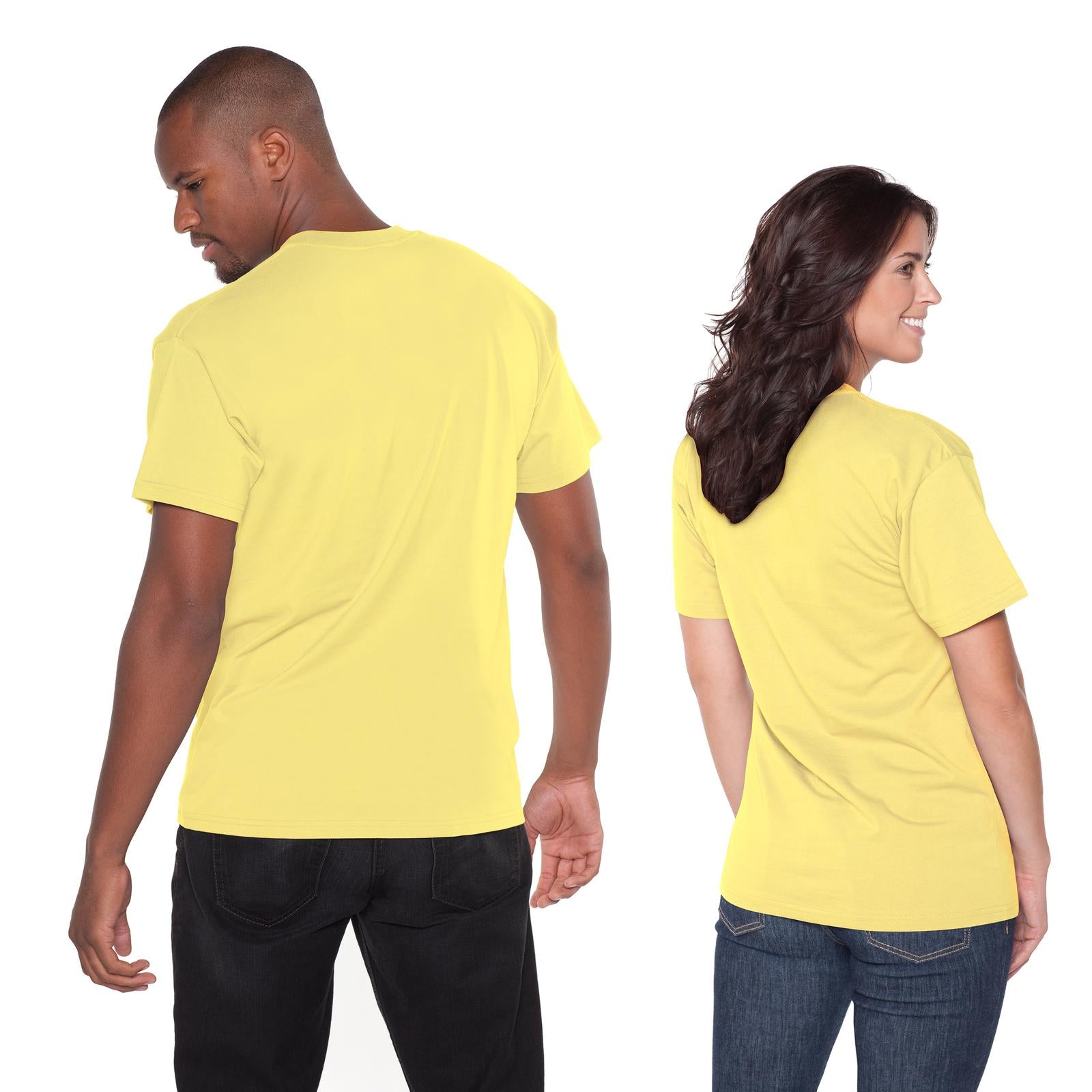 Front View of 049 - Soft Yellow OTTO Unisex Heavyweight Comfy Tee T-Shirt