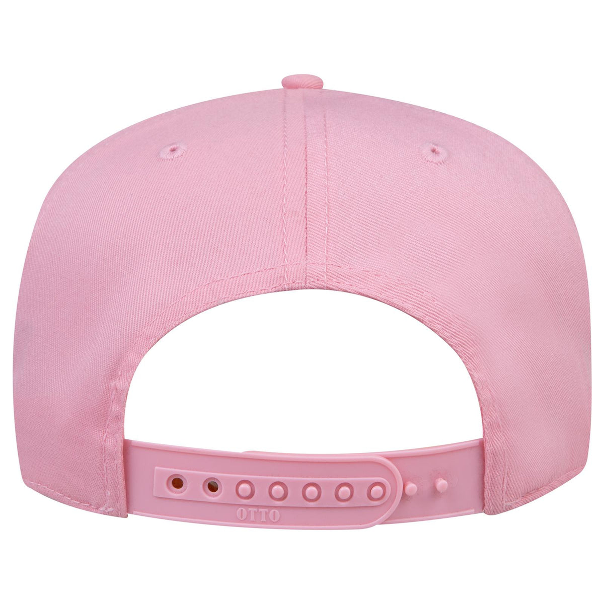 Rear View of 050 - Pink OTTO CAP 5 Panel Mid Profile Baseball Cap