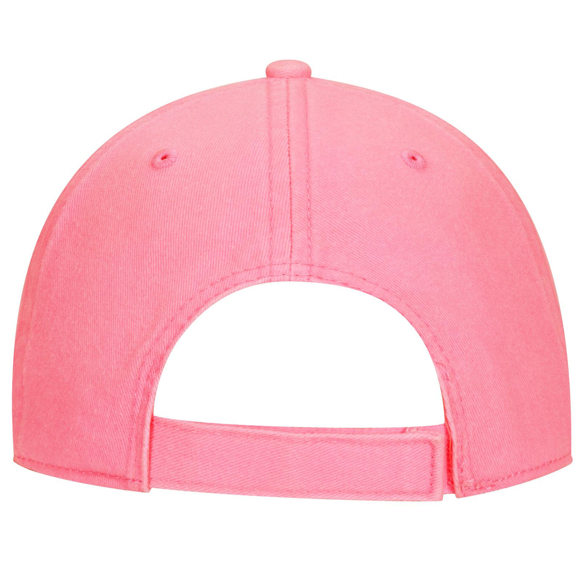 Rear View of 050 - Pink OTTO CAP 6 Panel Low Profile Dad Hat