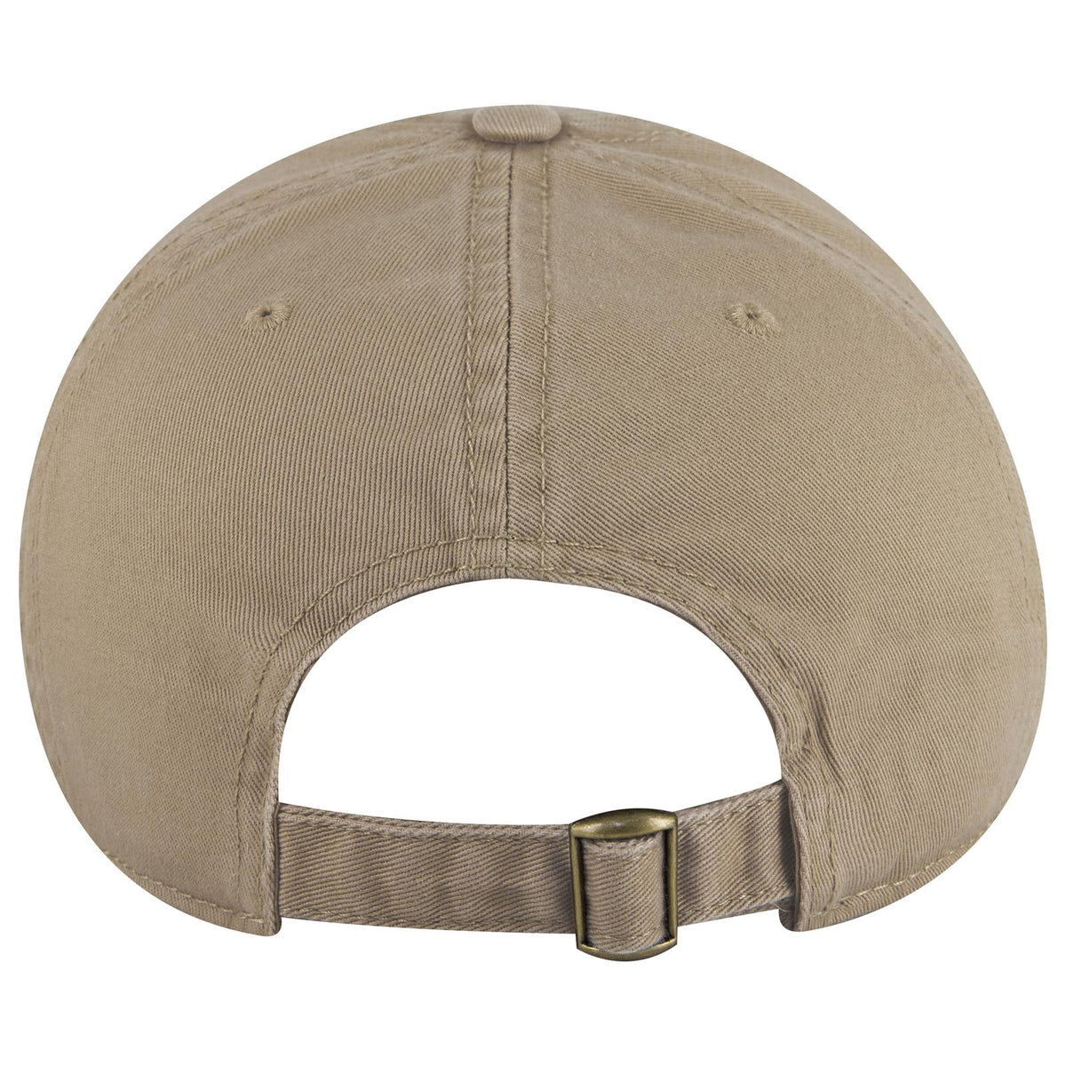Rear View of 053 - Dk. Khaki OTTO CAP 6 Panel Low Profile Dad Hat