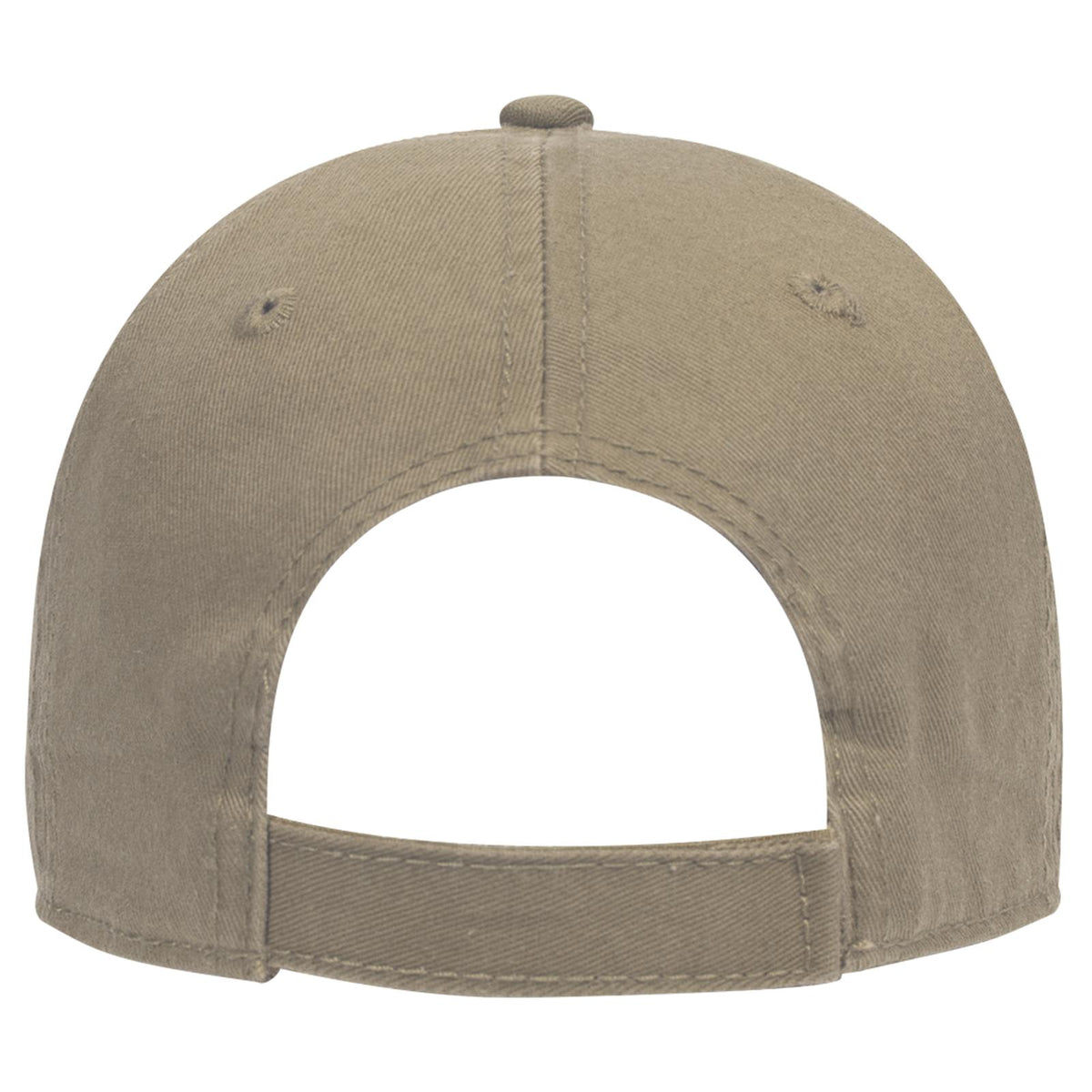Rear View of 053 - Dk. Khaki OTTO CAP 6 Panel Low Profile Dad Hat