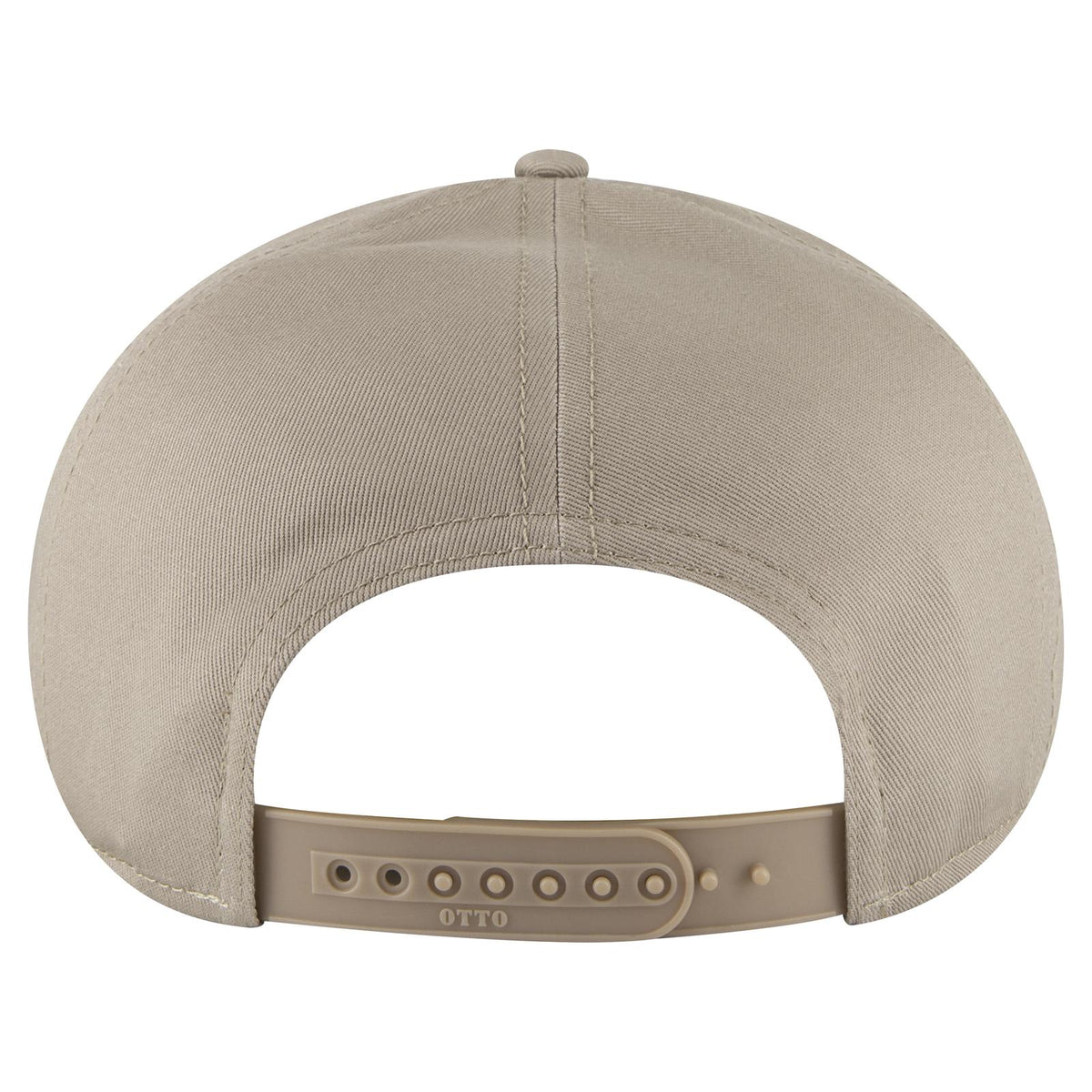 Rear View of 053 - Dk. Khaki OTTO CAP "OTTO SNAP" 7 Panel Pro Style Snapback Hat