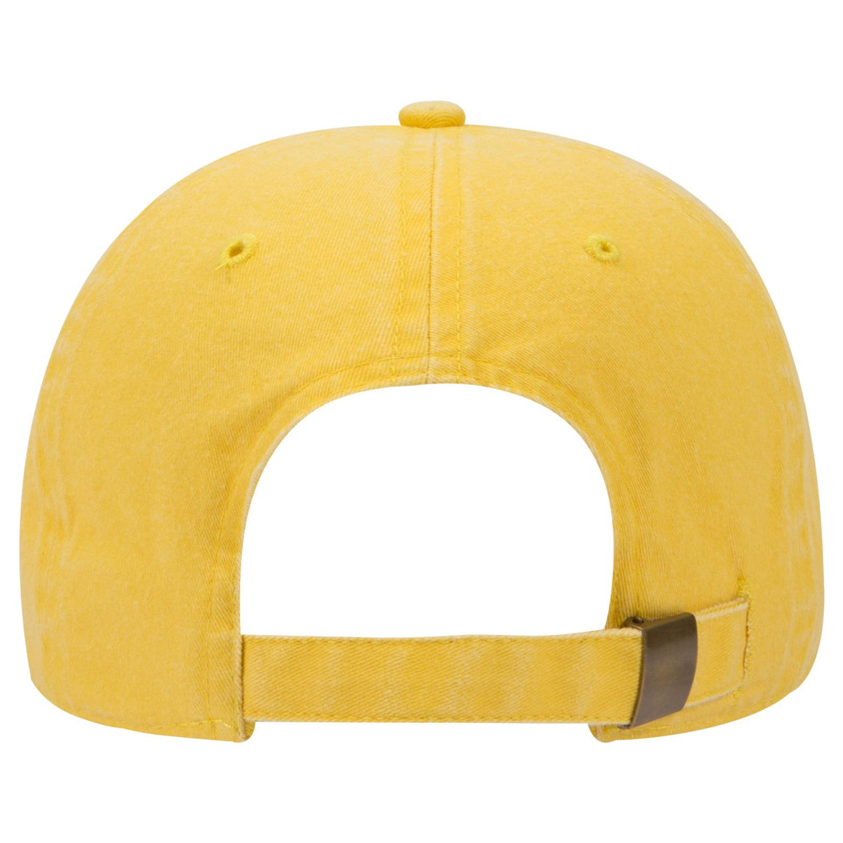 Rear View of 058 - Bright Yellow OTTO CAP 6 Panel Low Profile Dad Hat