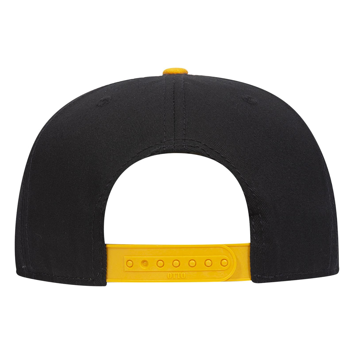 Rear View of 060303 - Gld/Blk/Blk OTTO CAP “OTTO SNAP” 6 Panel Pro Style Snapback Hat