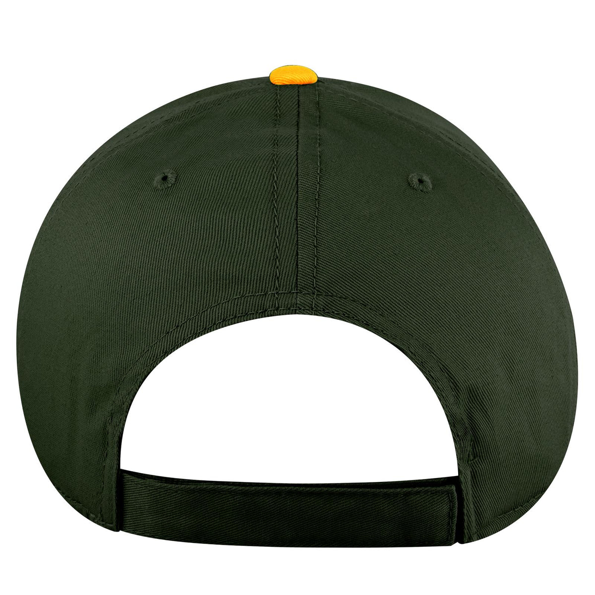 Rear View of 061717 - Gld/Dk.Grn/Dk.Grn OTTO CAP 6 Panel Low Profile Baseball Cap