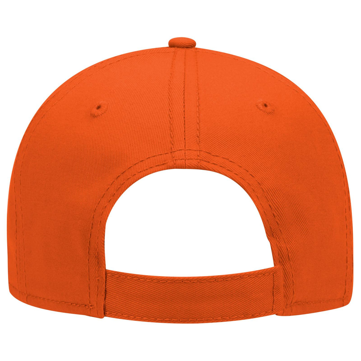 Rear View of 062 - Orange OTTO CAP 6 Panel Low Profile Baseball Cap