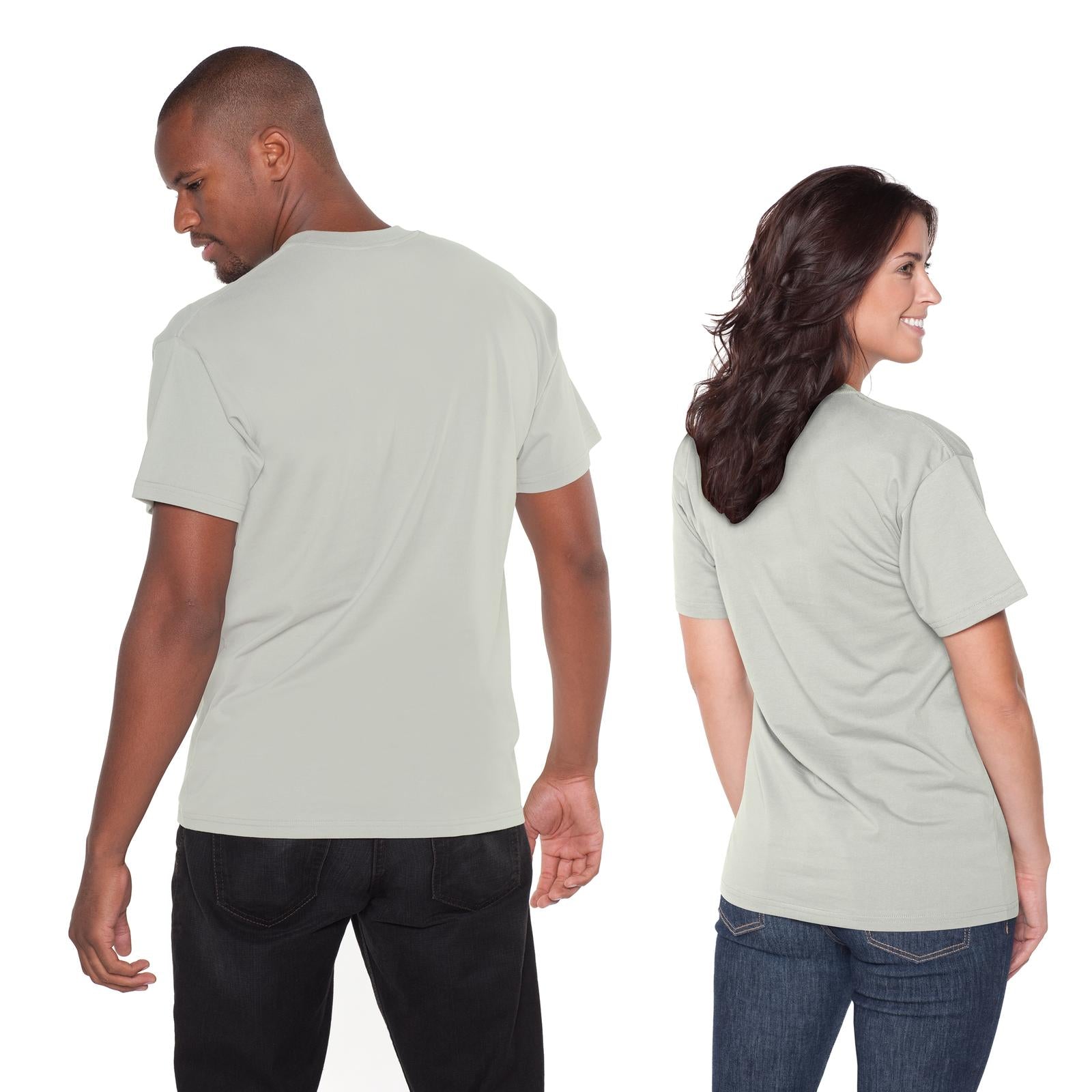 Front View of 064 - Silver Gray OTTO Unisex Heavyweight Comfy Tee T-Shirt