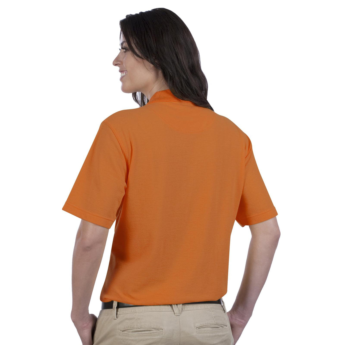 Rear View of 065 - B. Orange OTTO Ladies' Comfortable Sport Shirt