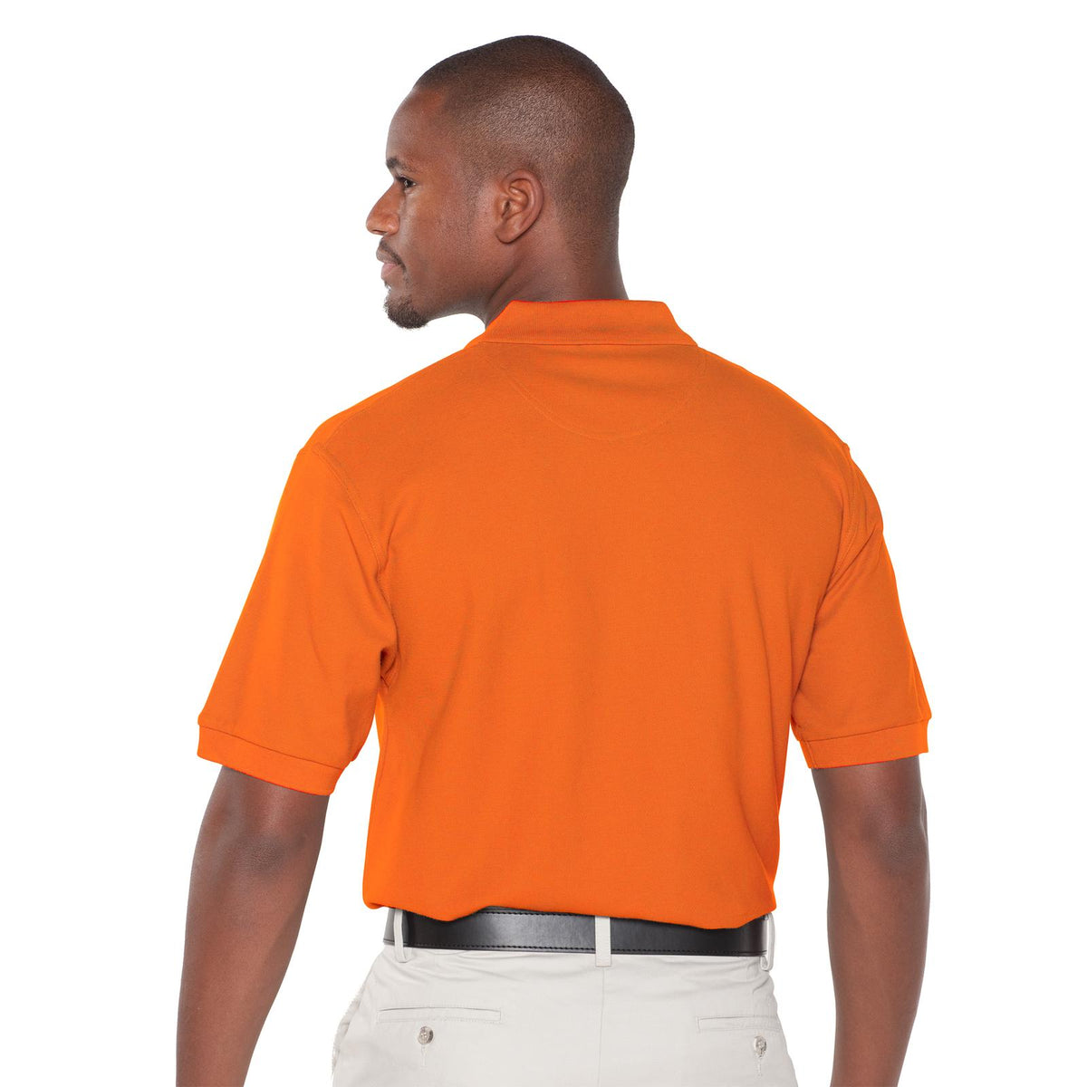 Rear View of 065 - B. Orange OTTO Men's Premium Sport Shirt