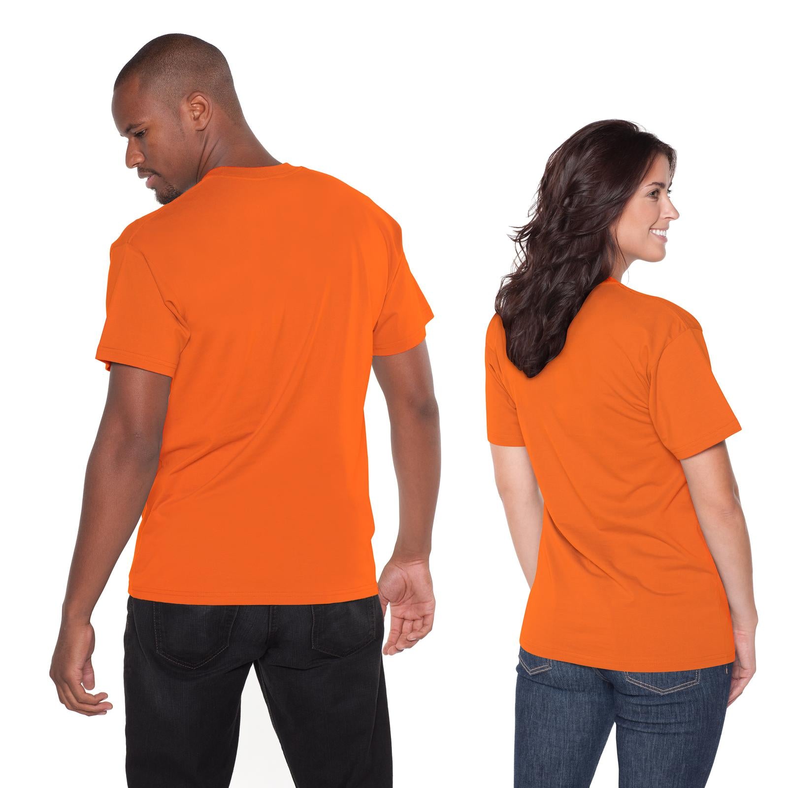 Front View of 065 - B. Orange OTTO Unisex Heavyweight Comfy Tee T-Shirt