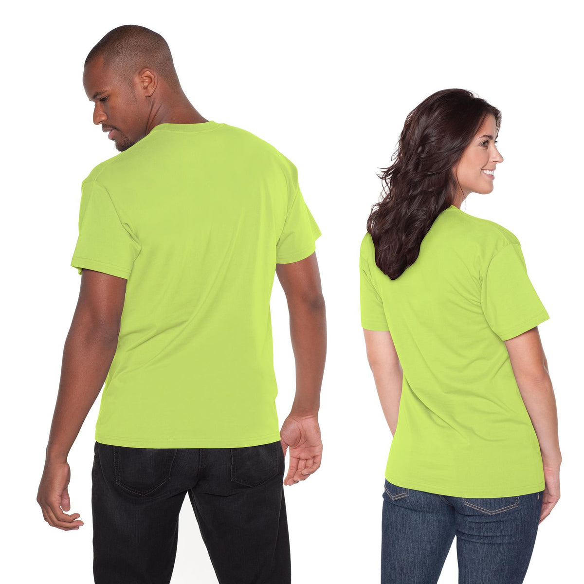 Rear View of 066 - Lime OTTO Unisex Heavyweight Comfy Tee T-Shirt