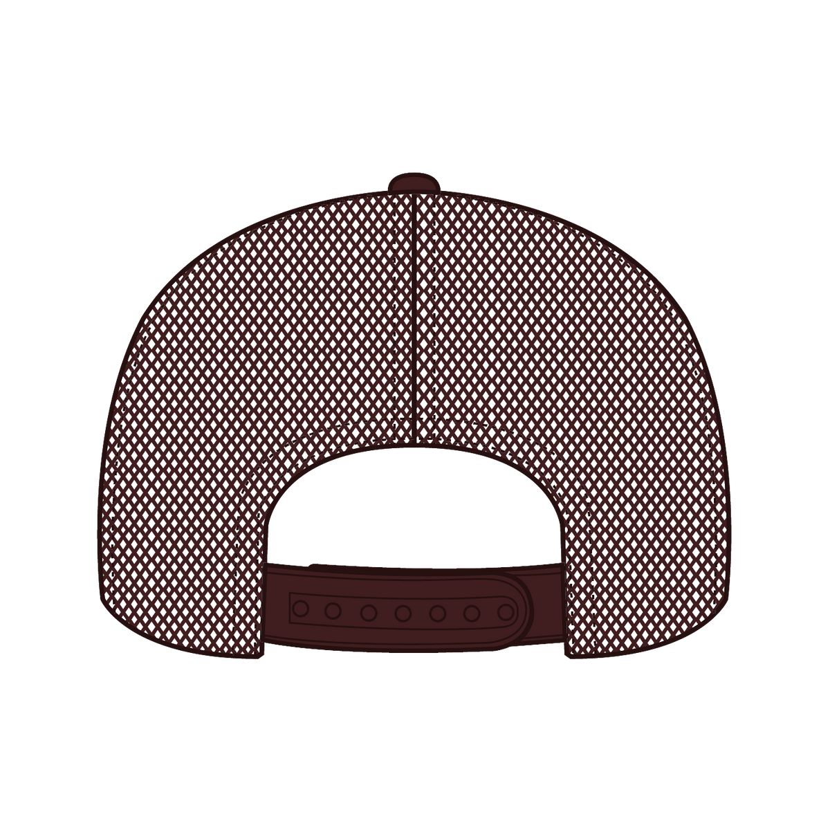 Rear View of 0711207 - Brn/Crk/Brn OTTO CAP "OTTO SNAP" 6 Panel Pro Style Mesh Back Trucker Snapback Hat