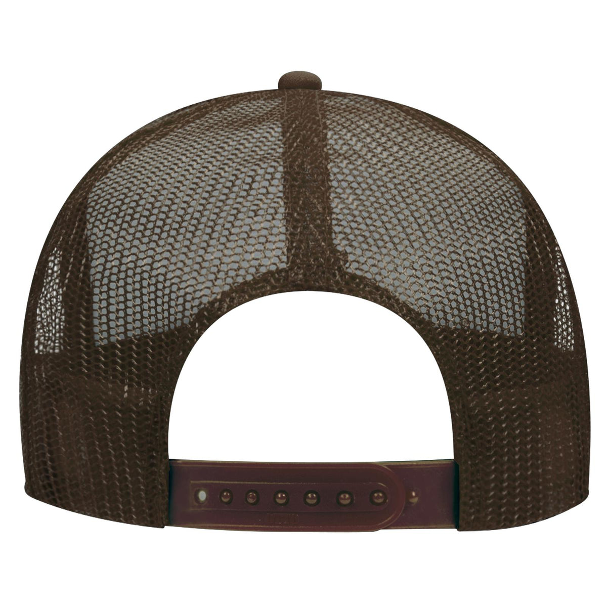 Rear View of 071507 - Brn/Tan/Brn OTTO CAP 5 Panel High Crown Mesh Back Trucker Hat